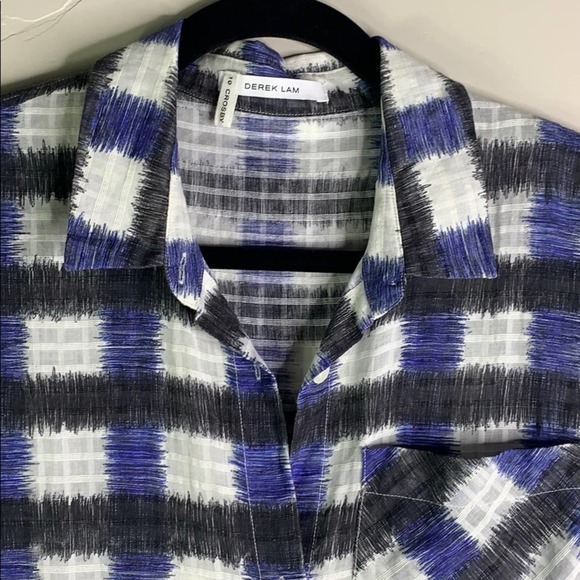 Derek Lam 10 Crosby Short Sleeve Button Front Dres - Picture 8 of 10